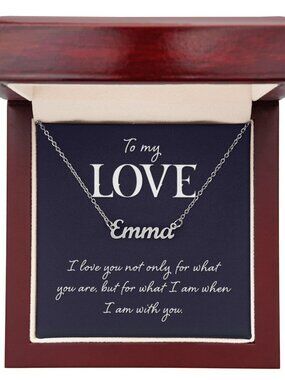 To My Love I Am With You Personalized Name Necklace Stainless Steel Custom Name
